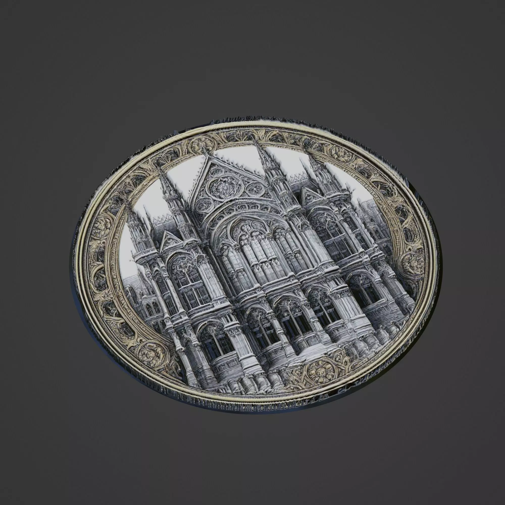 Building House Pendant Medallion 3D print model_0