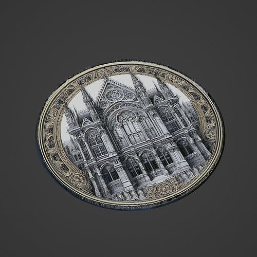 Building House Pendant Medallion 3D print model