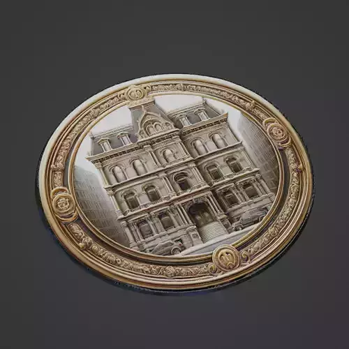 Building House Pendant Medallion