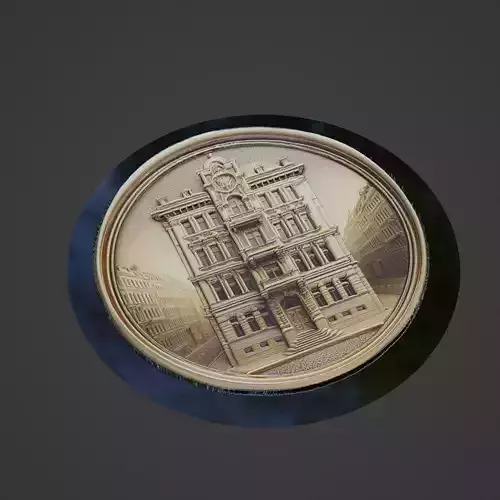 Building House Pendant Medallion