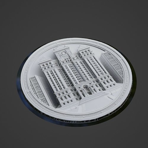 Building House Pendant Medallion 3D print model