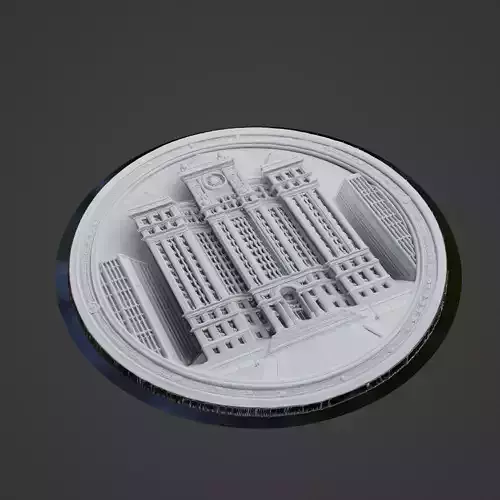 Building House Pendant Medallion