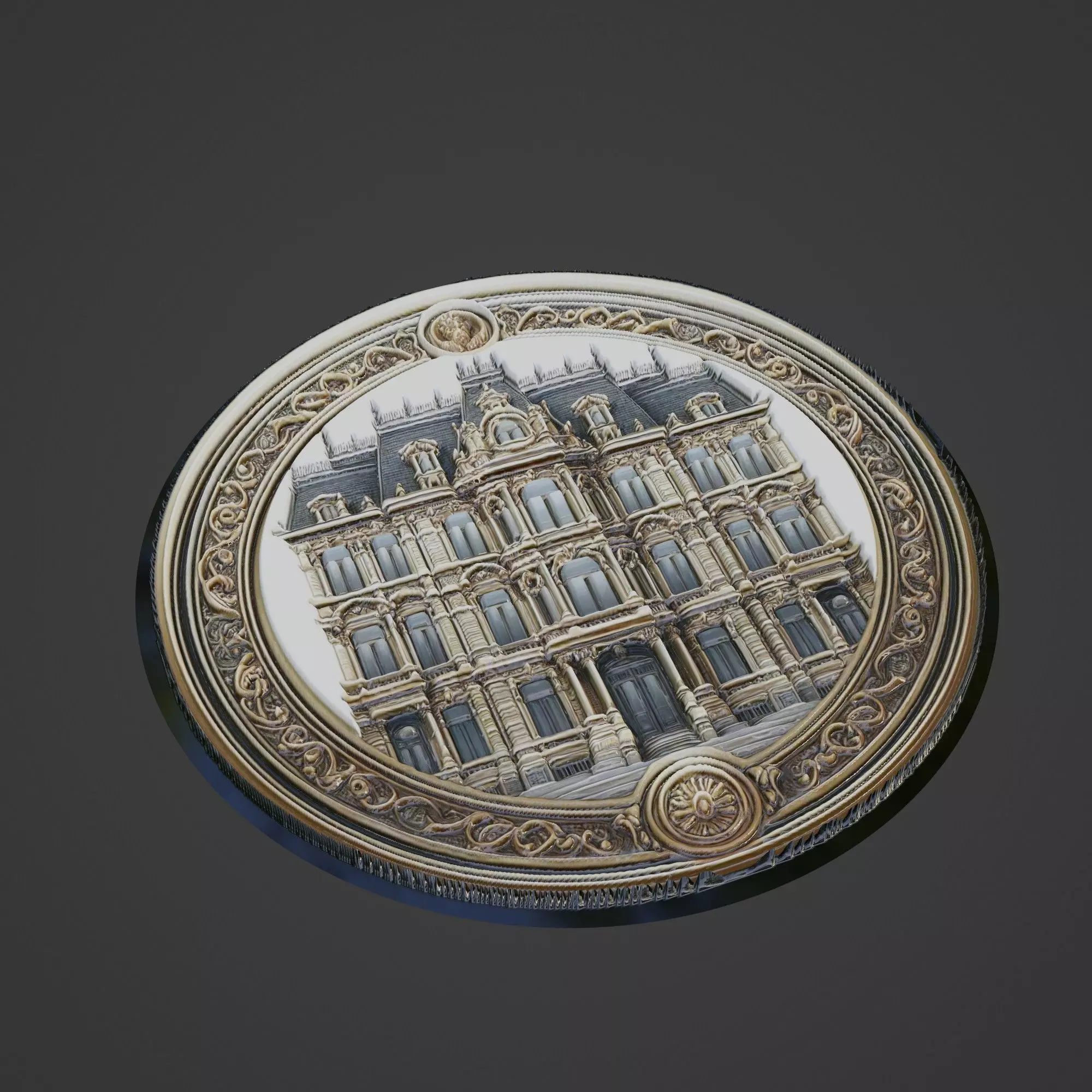 Building House Pendant Medallion 3D print model