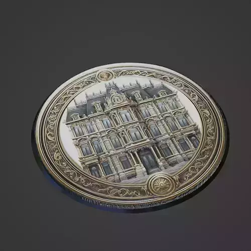 Building House Pendant Medallion