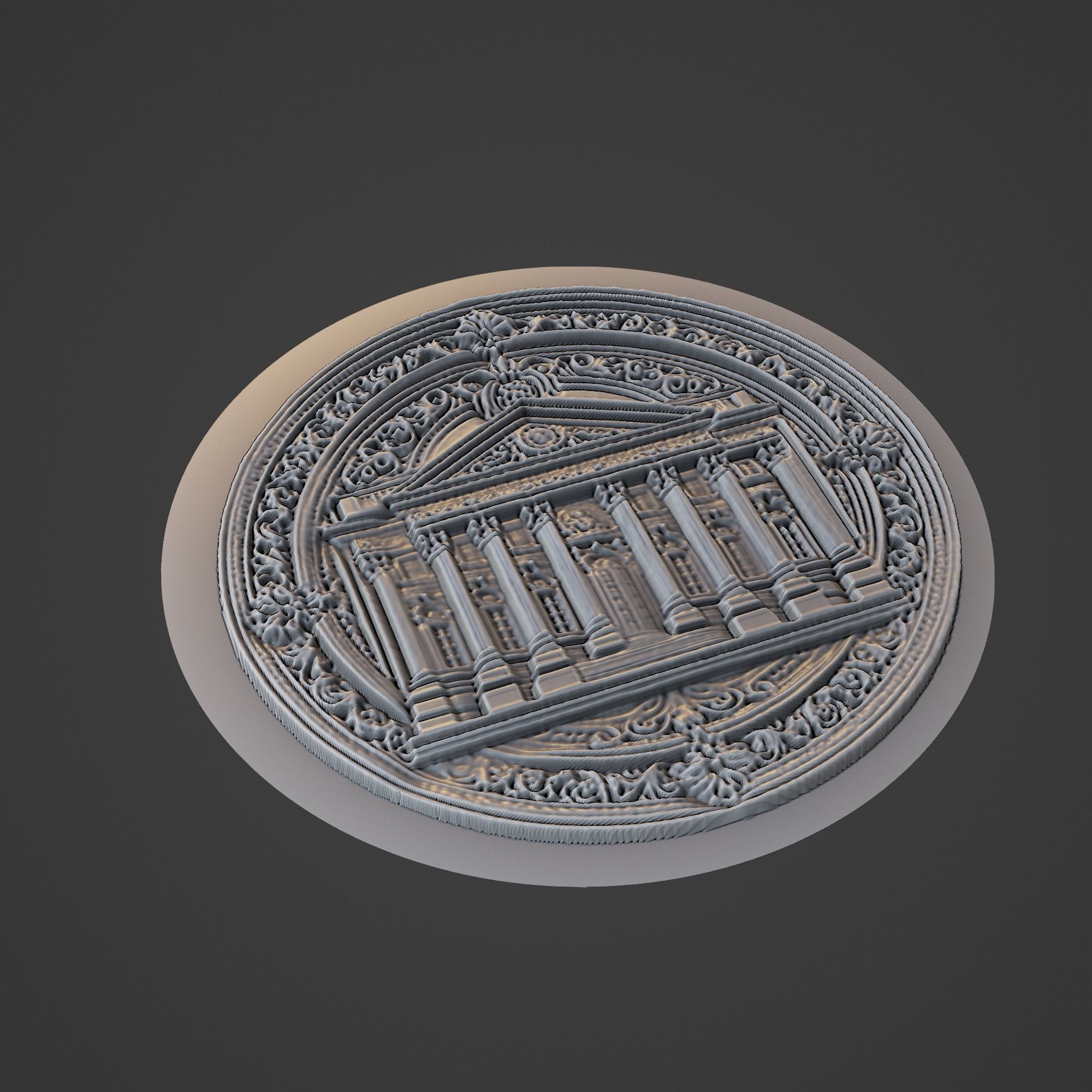 Building House Pendant Medallion 3D print model_1