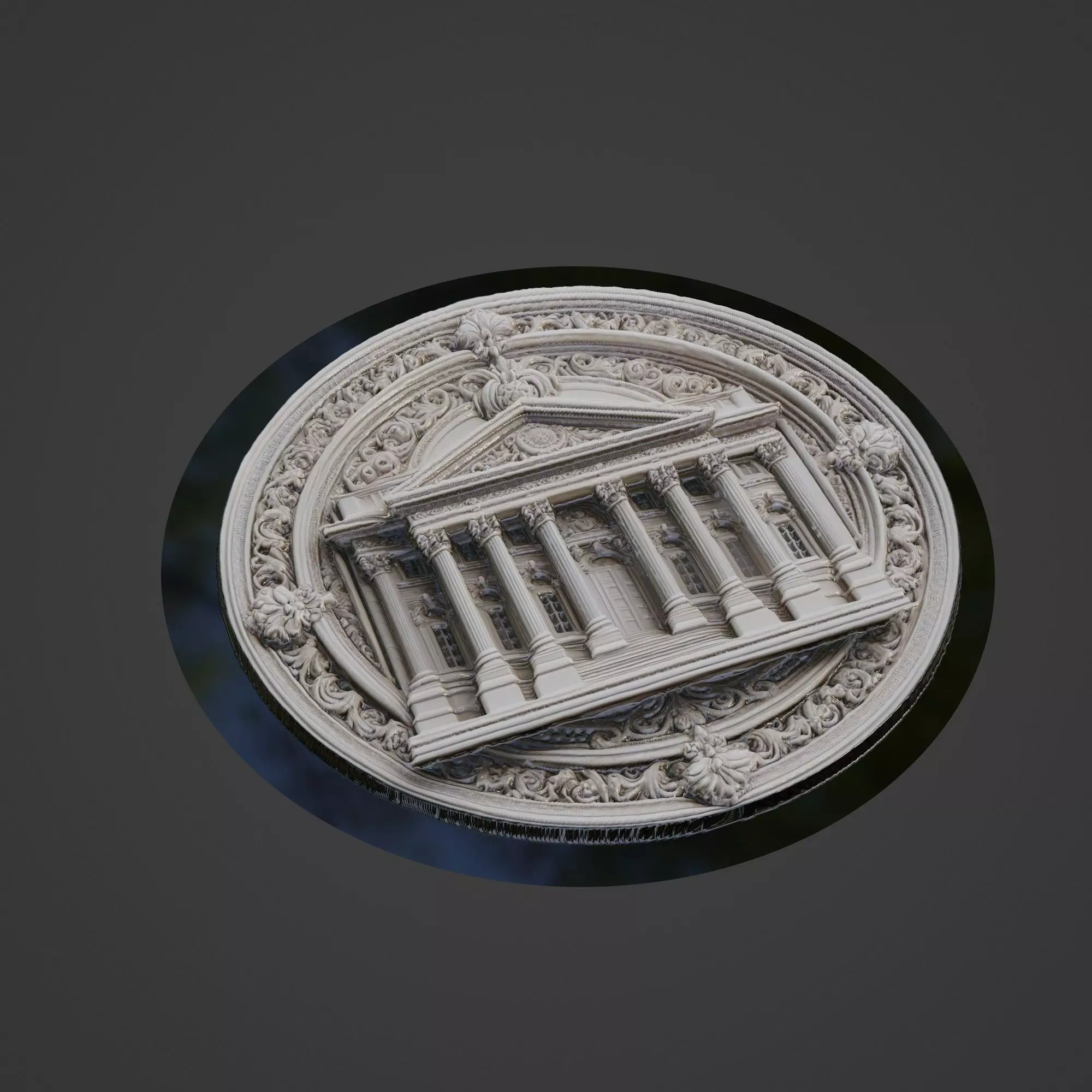 Building House Pendant Medallion 3D print model_0