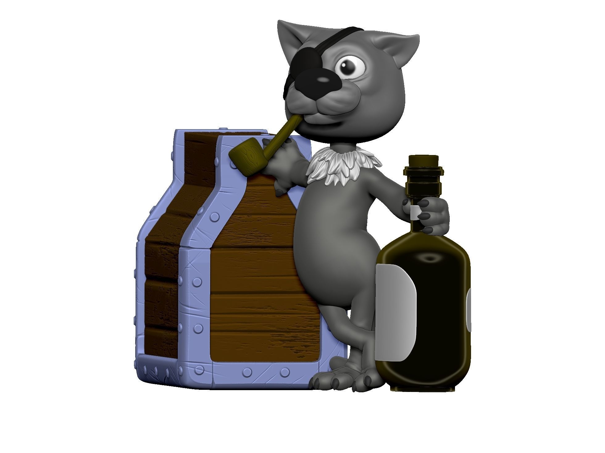 Billy Bones cat for 3D printing STL 3D print model_21