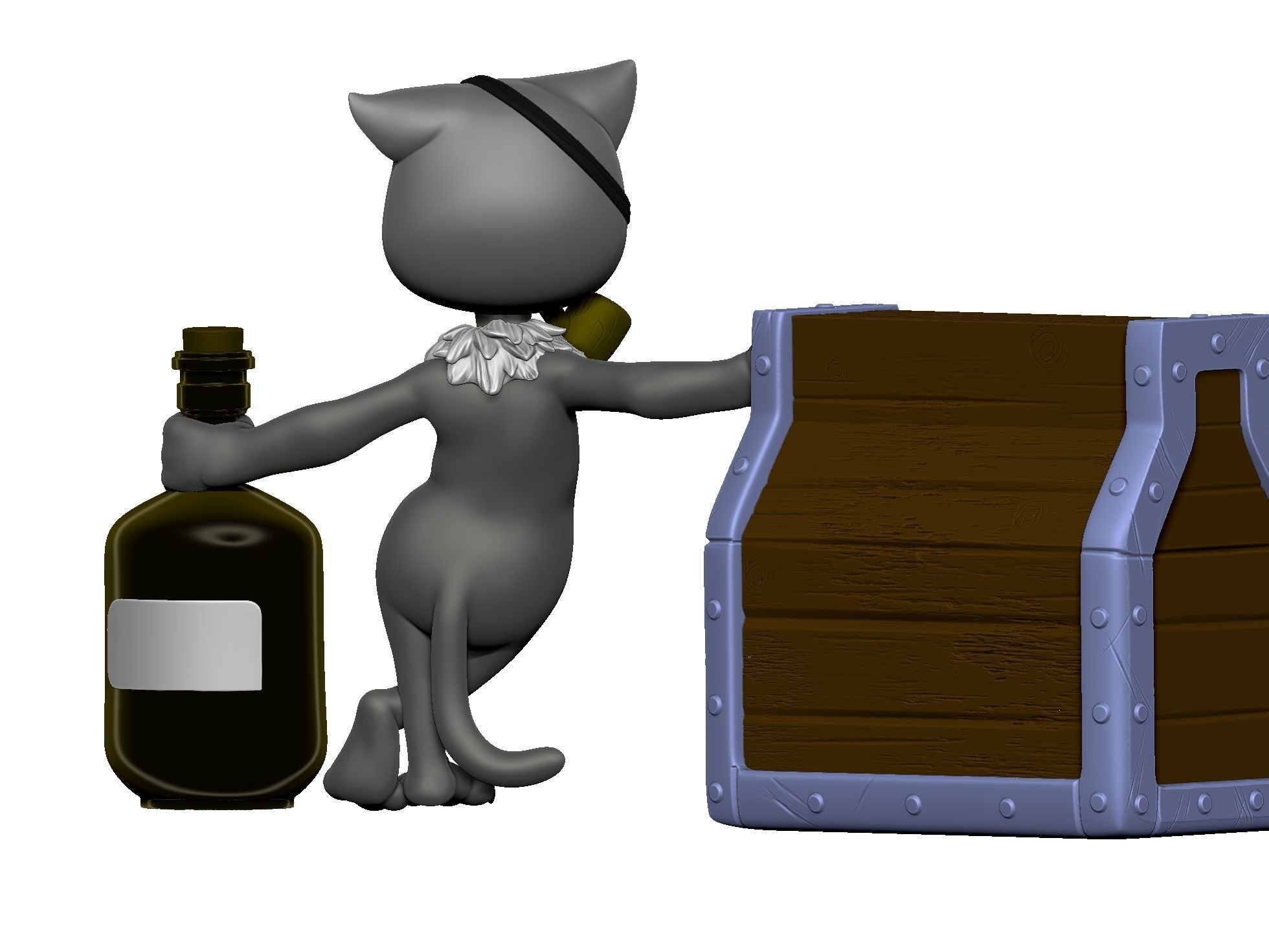 Billy Bones cat for 3D printing STL 3D print model_27