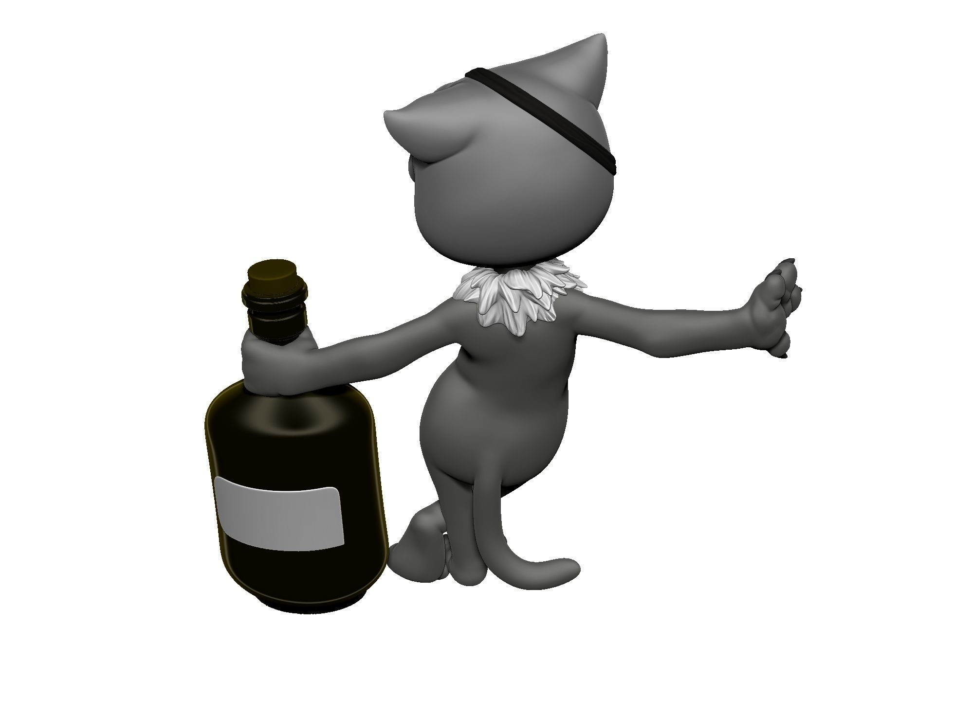 Billy Bones cat for 3D printing STL 3D print model_13