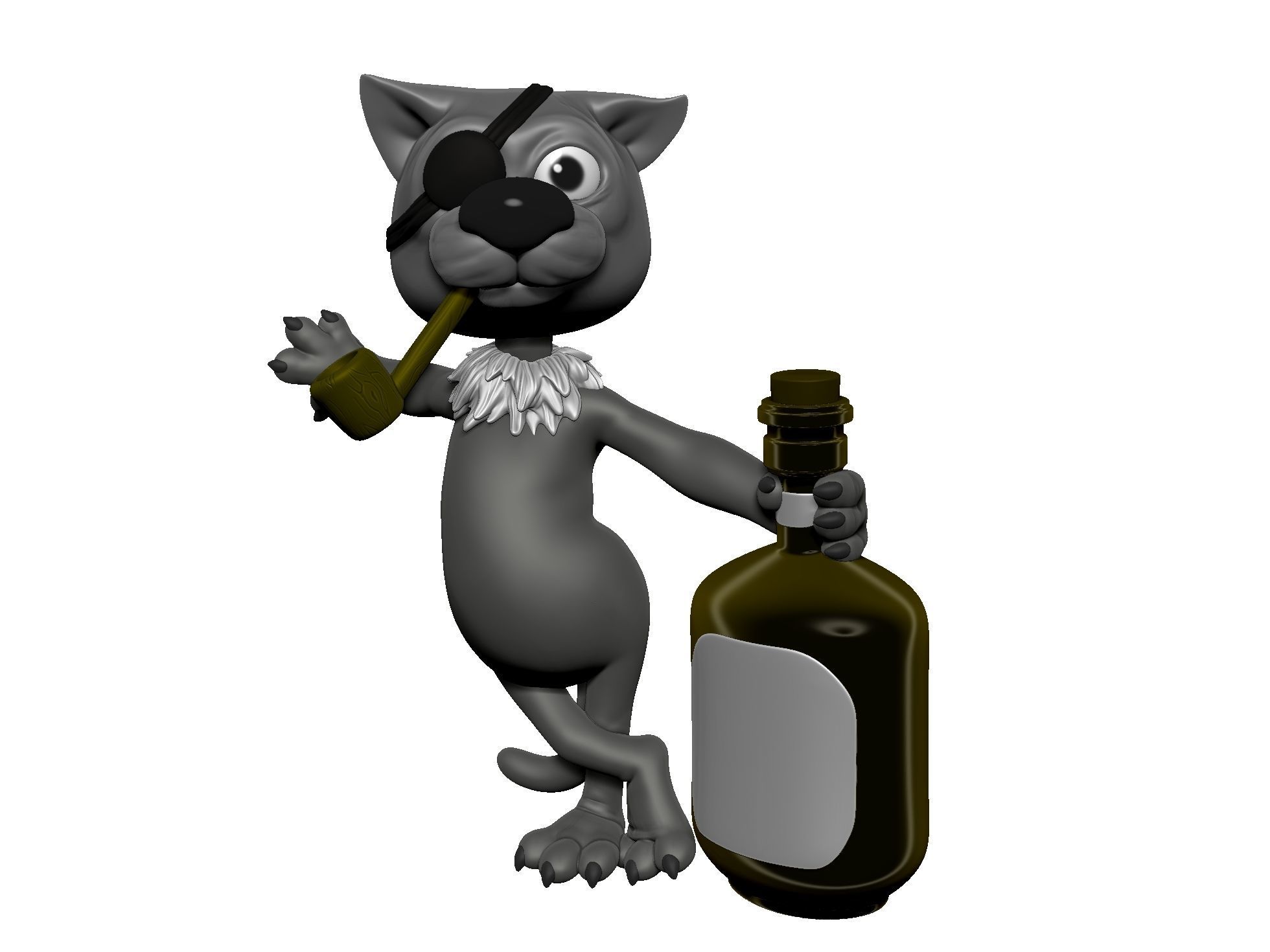 Billy Bones cat for 3D printing STL 3D print model_8