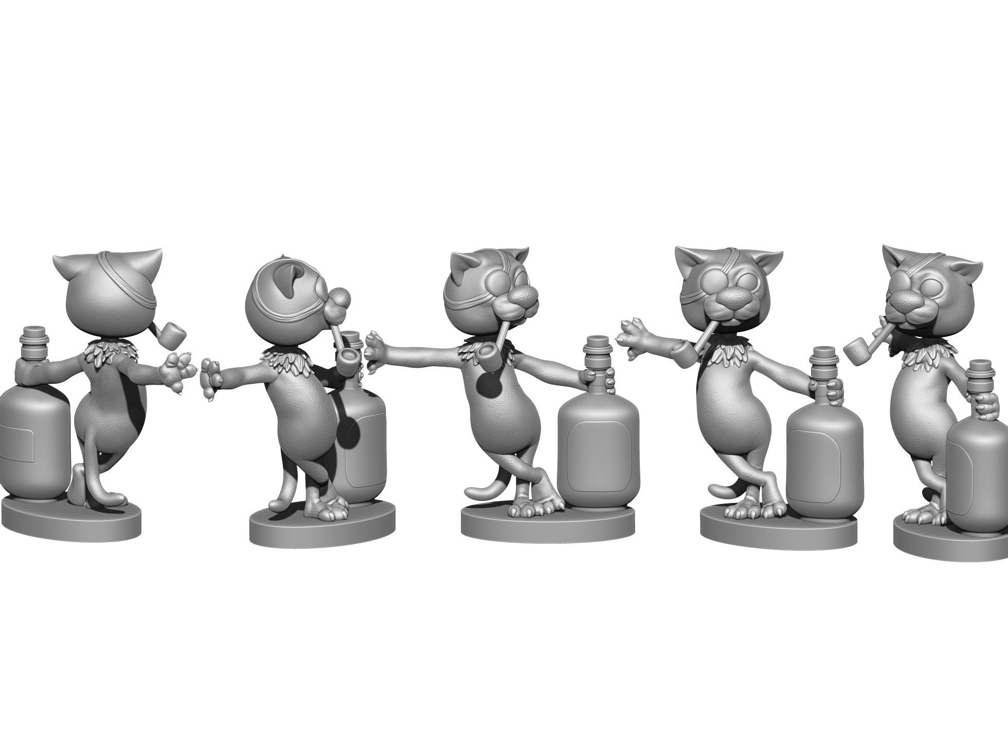 Billy Bones cat for 3D printing STL 3D print model_30