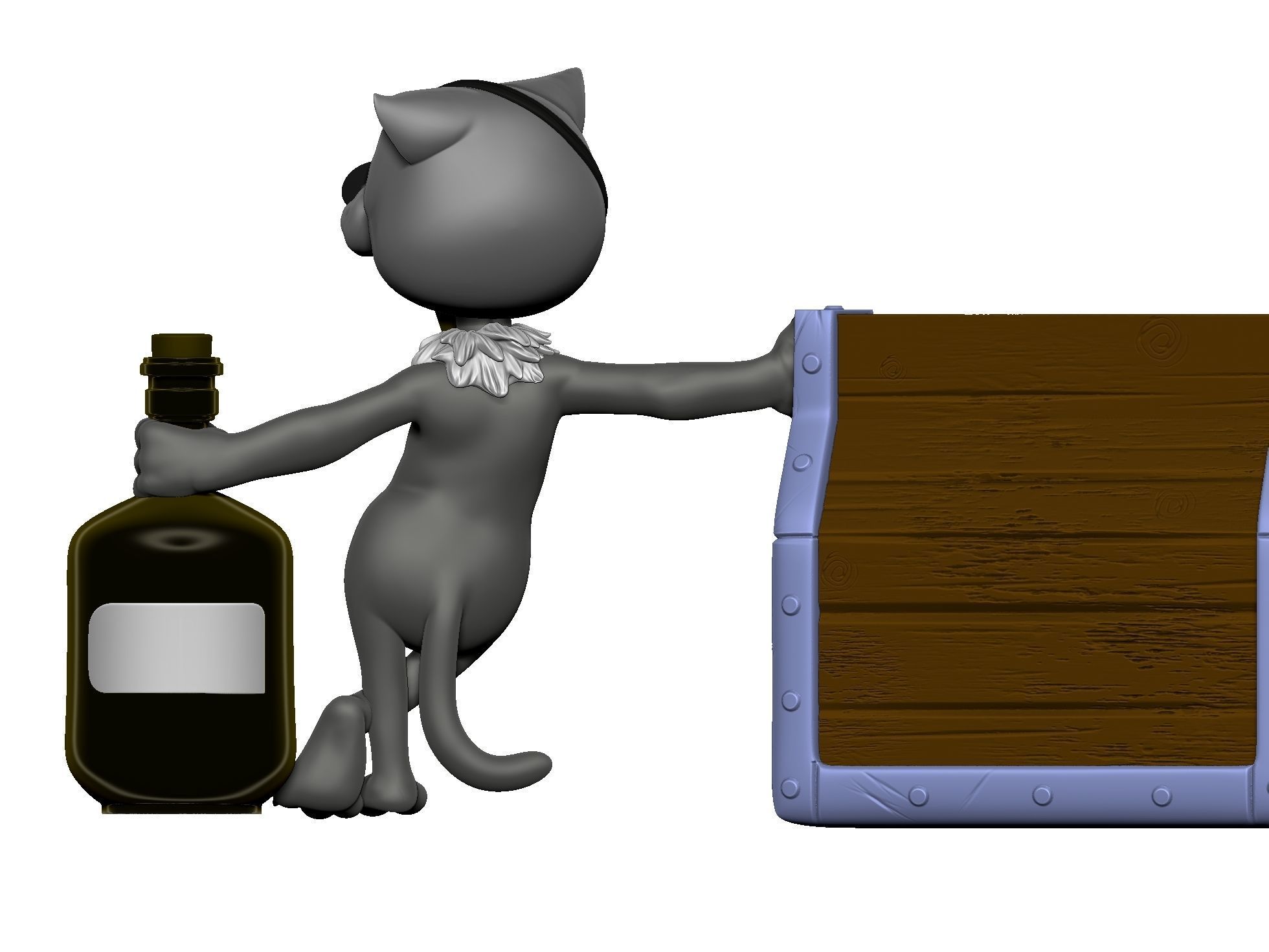 Billy Bones cat for 3D printing STL 3D print model_26