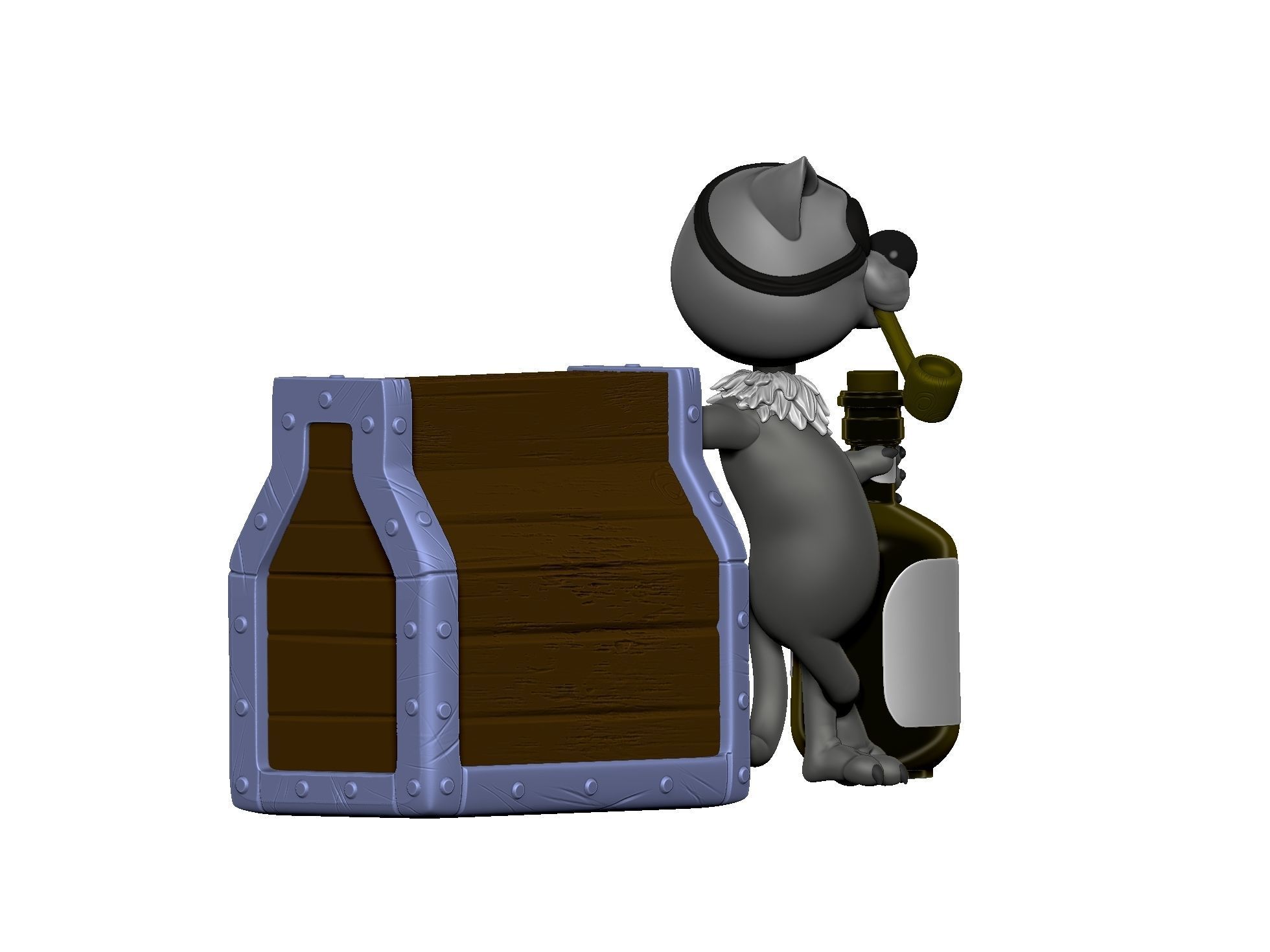 Billy Bones cat for 3D printing STL 3D print model_3