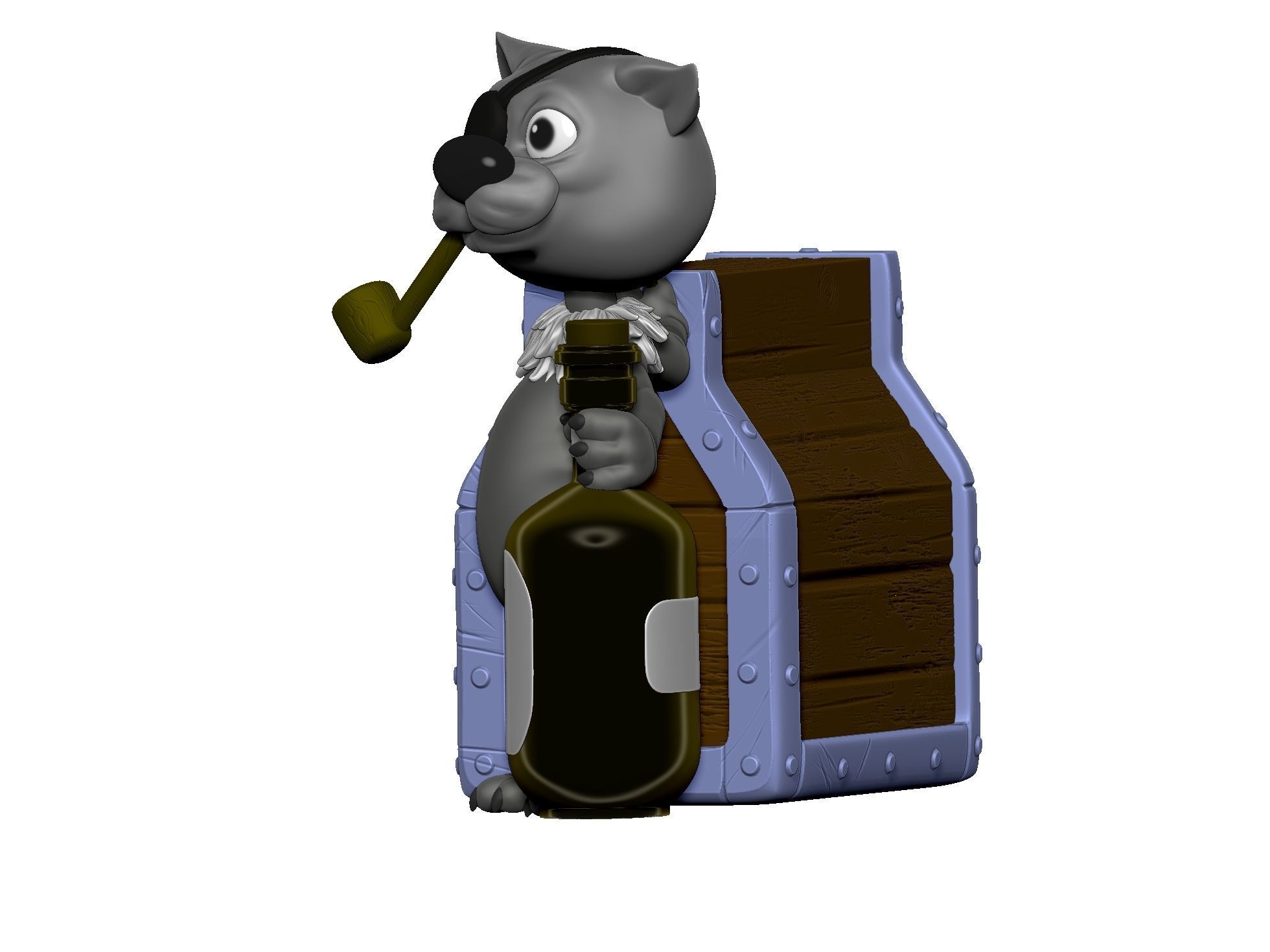 Billy Bones cat for 3D printing STL 3D print model_22