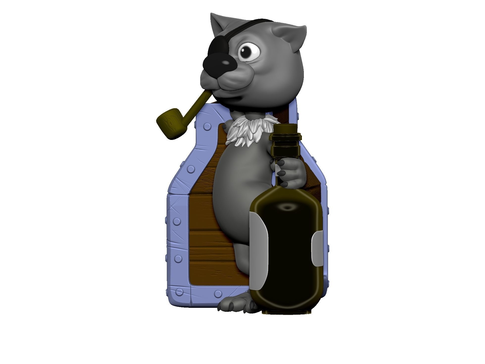 Billy Bones cat for 3D printing STL 3D print model_20