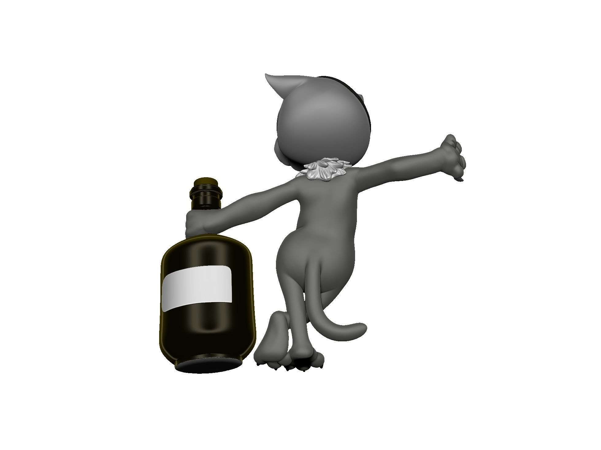Billy Bones cat for 3D printing STL 3D print model_14
