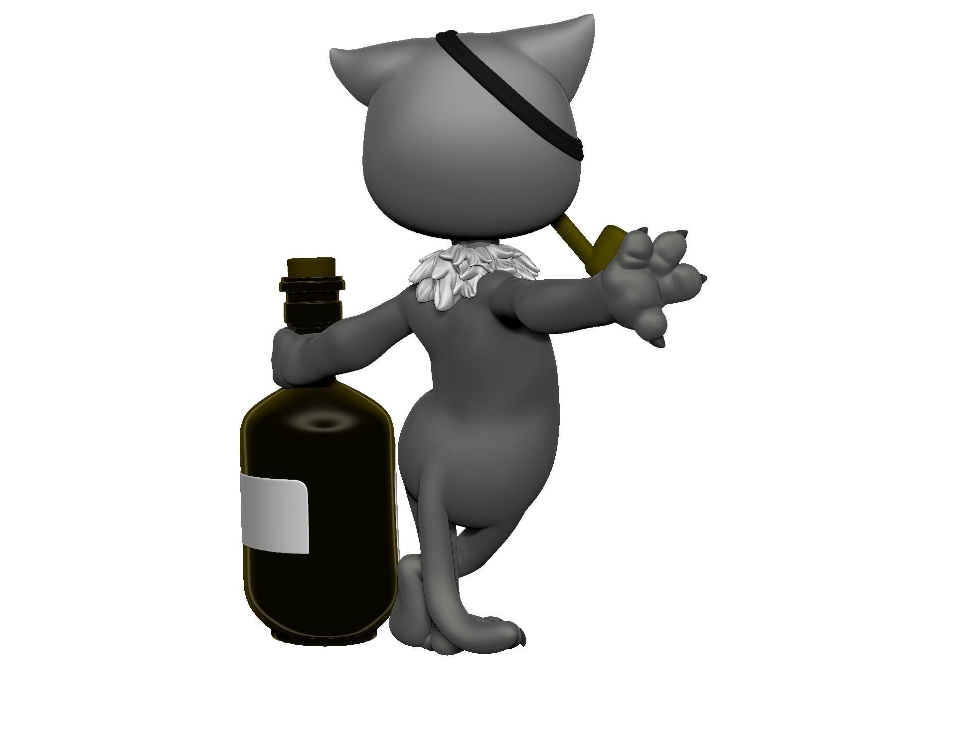 Billy Bones cat for 3D printing STL 3D print model_15