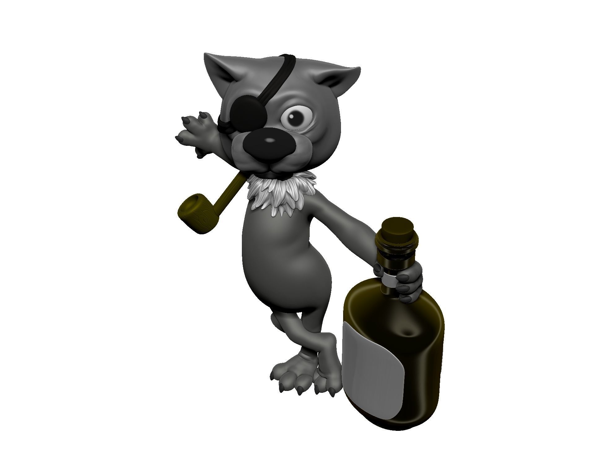 Billy Bones cat for 3D printing STL 3D print model_17