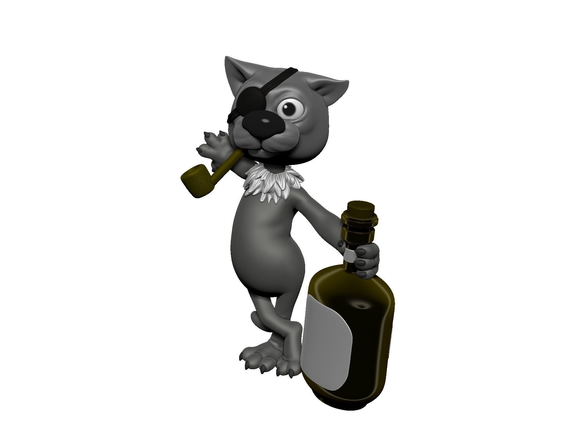 Billy Bones cat for 3D printing STL 3D print model_10