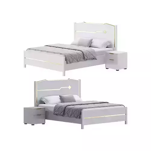 Modern White Bed I