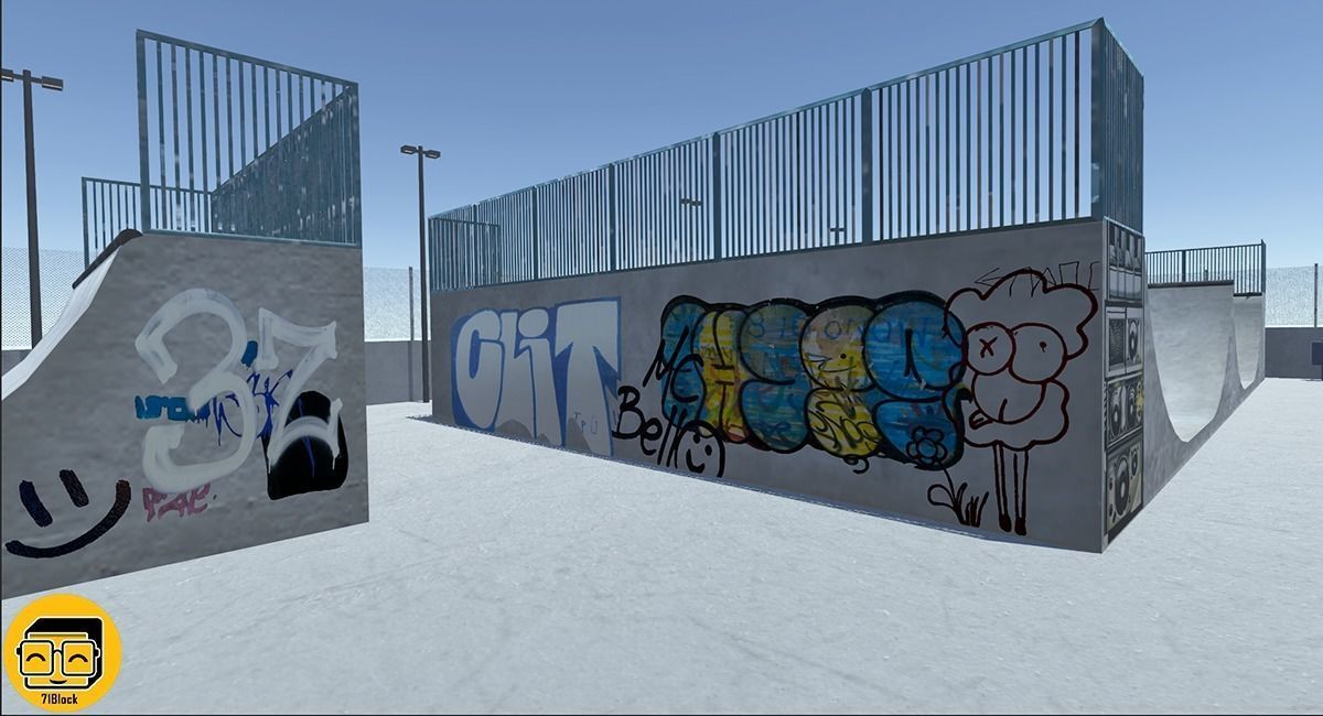 Skate Park Package Low-poly 3D model_6