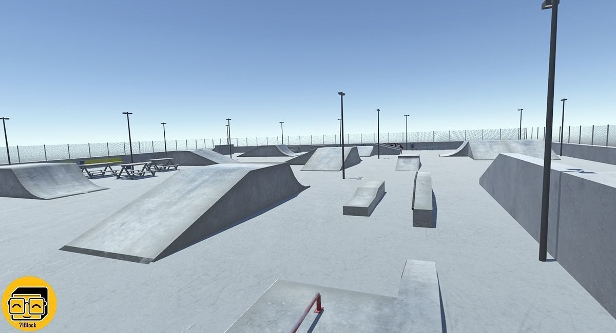 Skate Park Package Low-poly 3D model_1