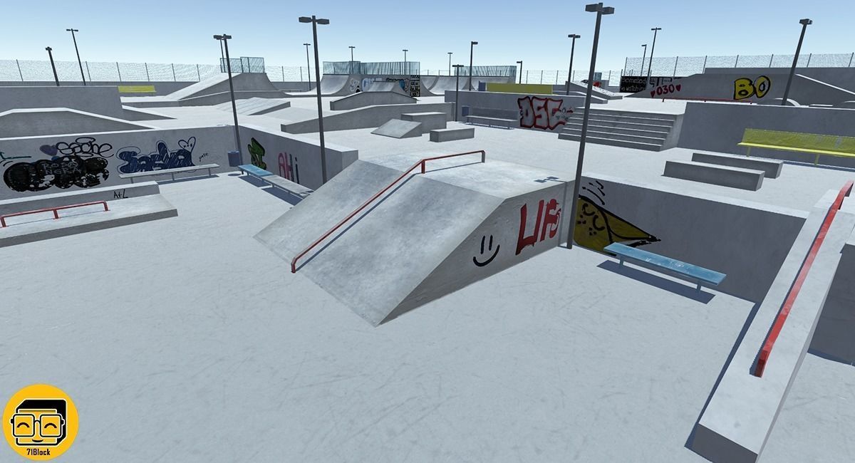 Skate Park Package Low-poly 3D model_10