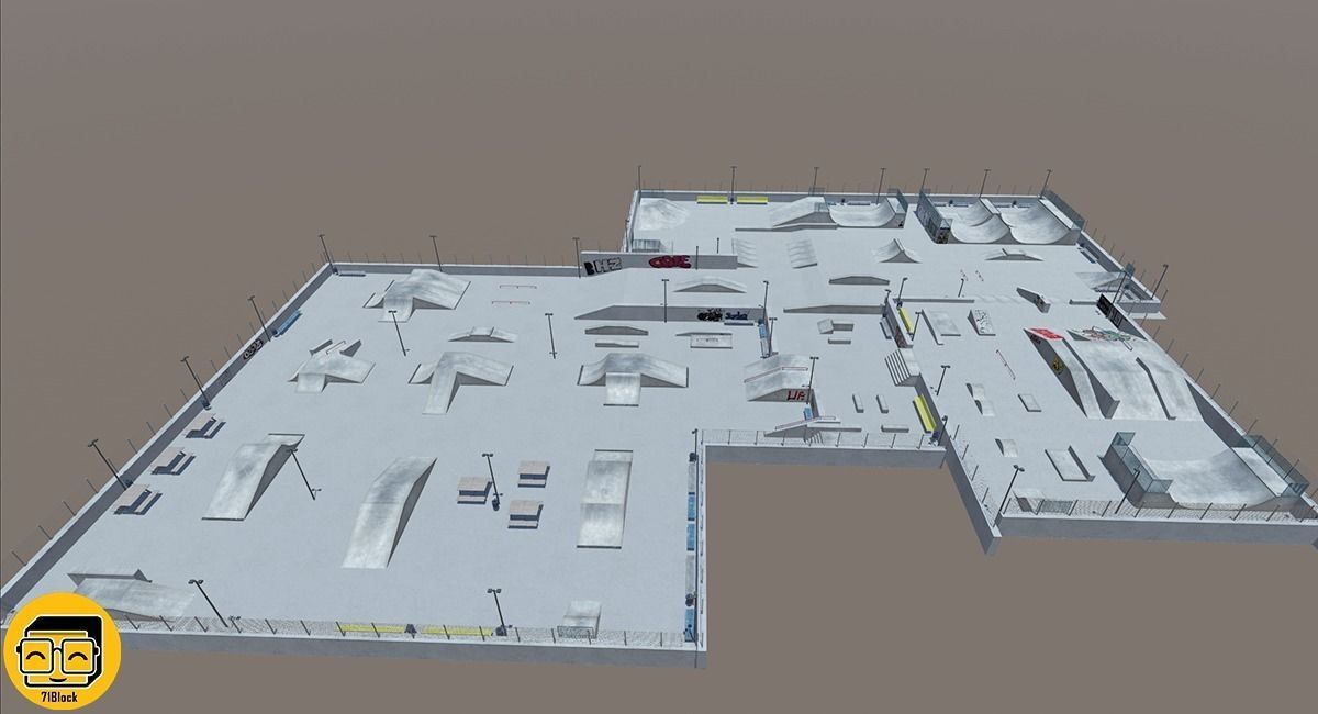 Skate Park Package Low-poly 3D model_11