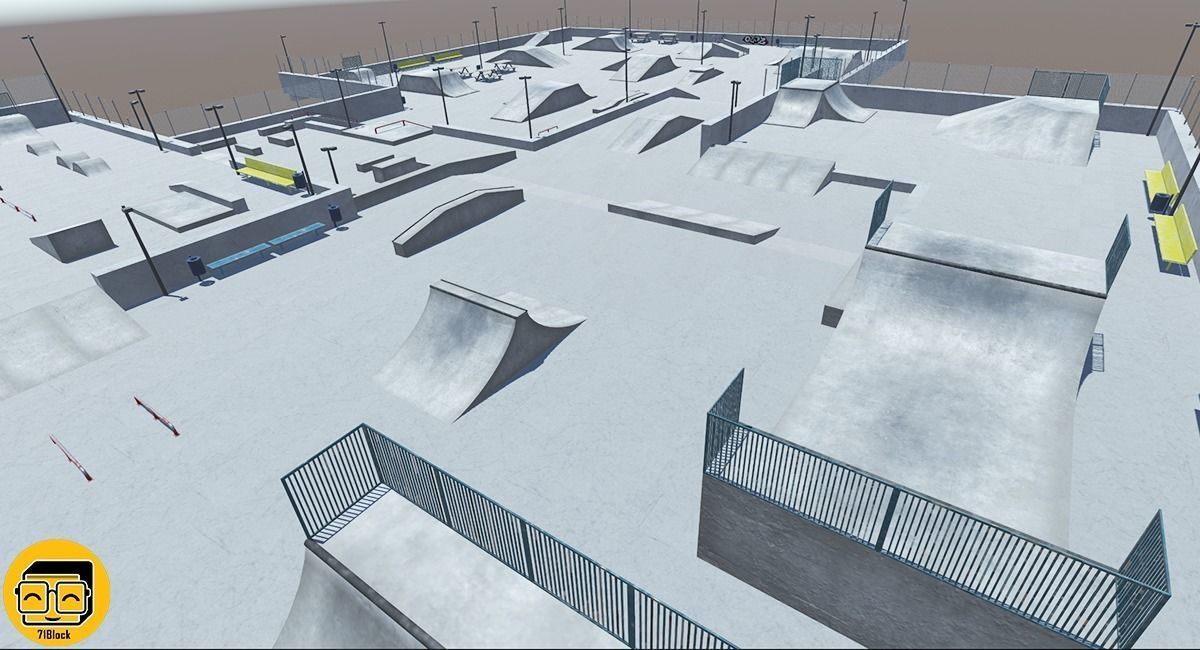 Skate Park Package Low-poly 3D model_9