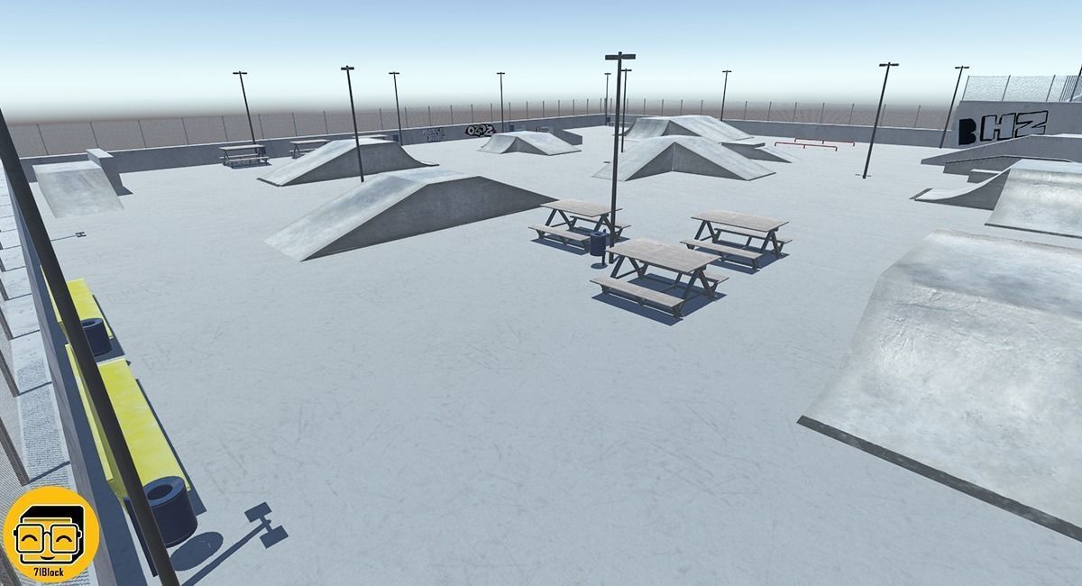 Skate Park Package Low-poly 3D model_2