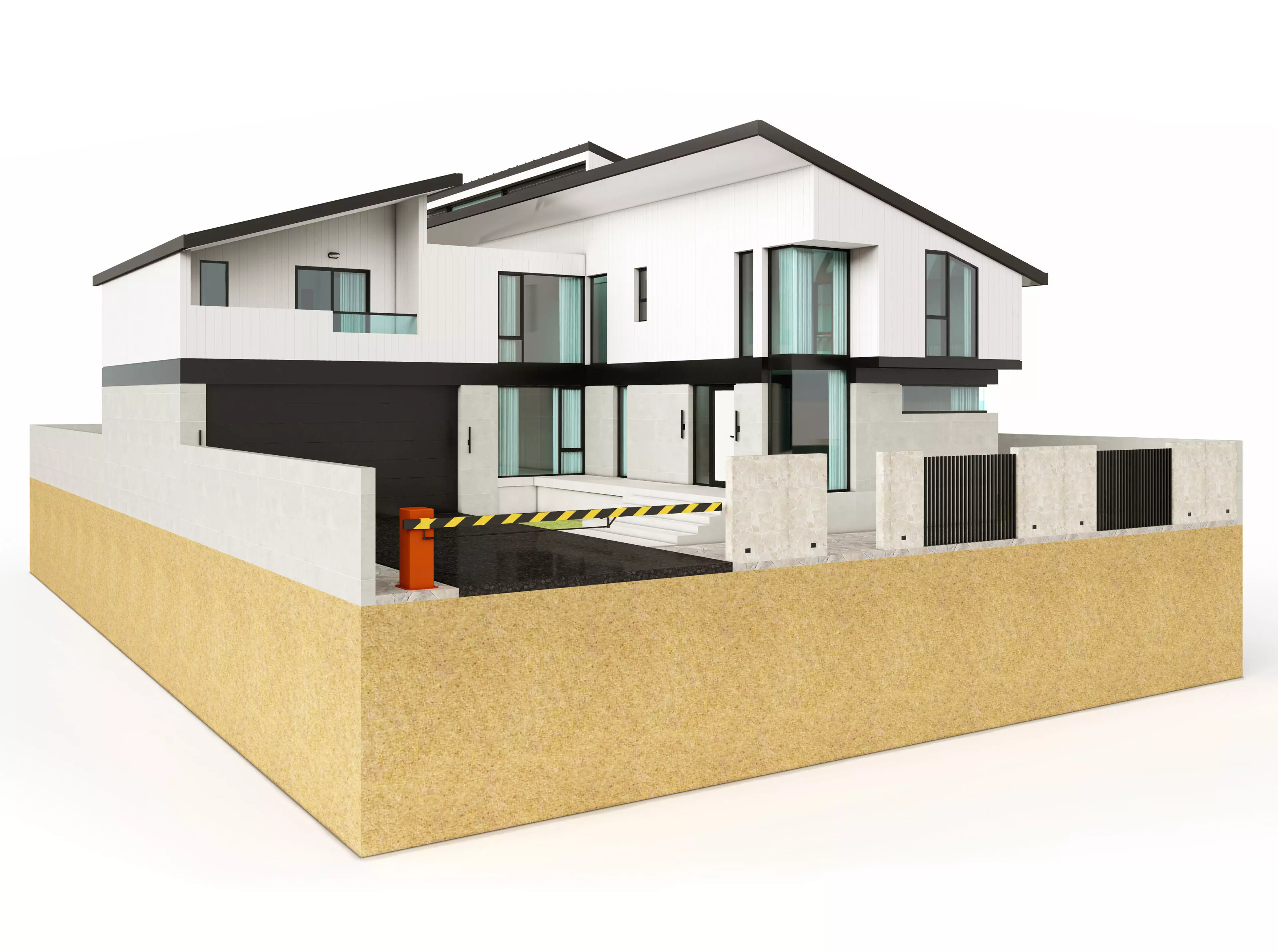 Duplex House-1 3D model_0
