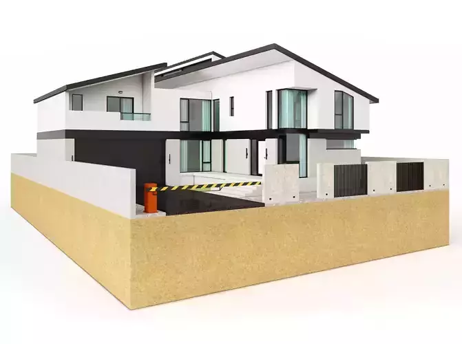Duplex House-1 3D model