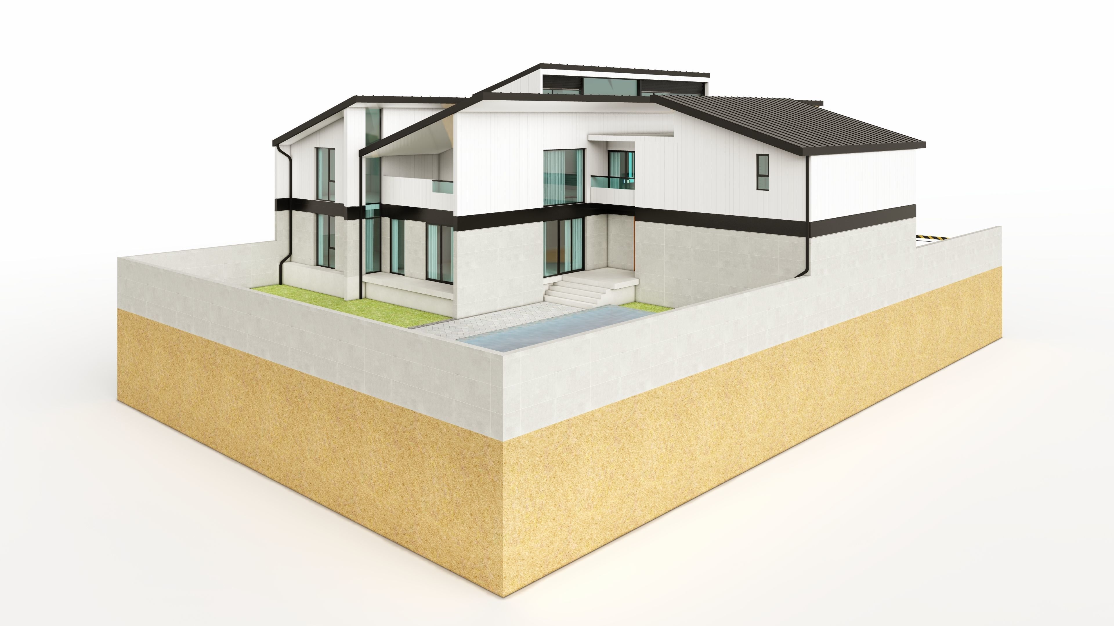 Duplex House-1 3D model_7