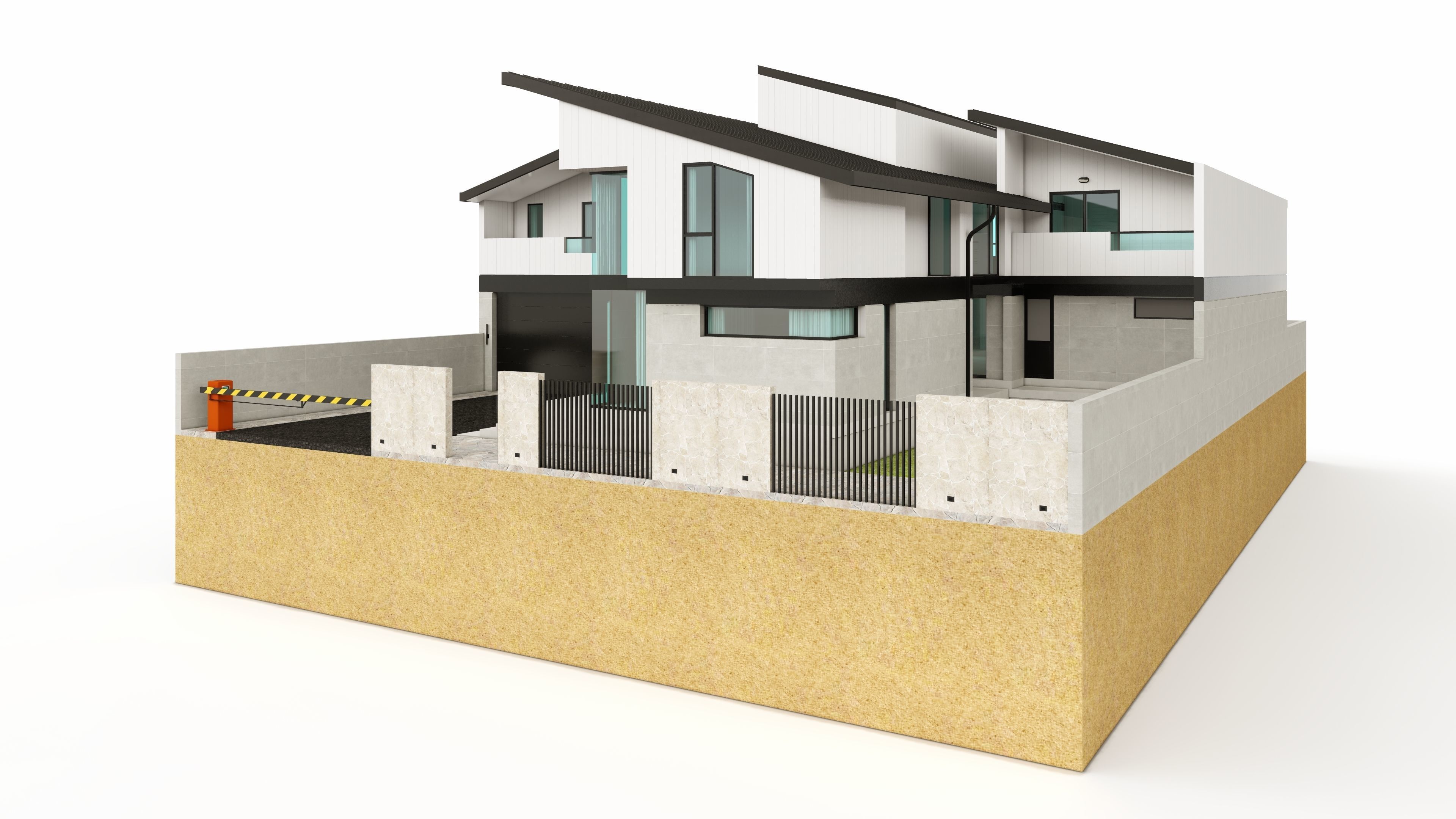 Duplex House-1 3D model_5