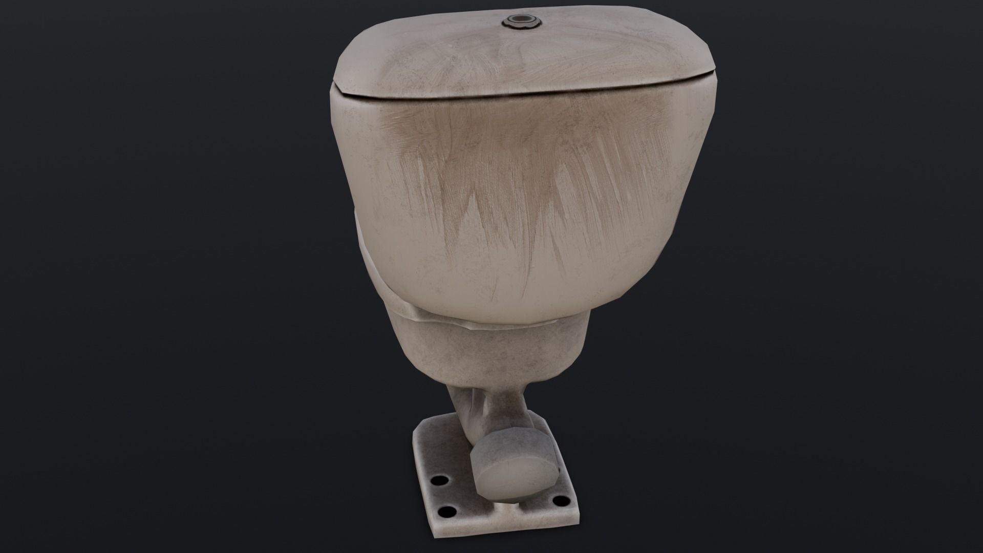 Dirty Toilet 3D Model Low-poly 3D model_2