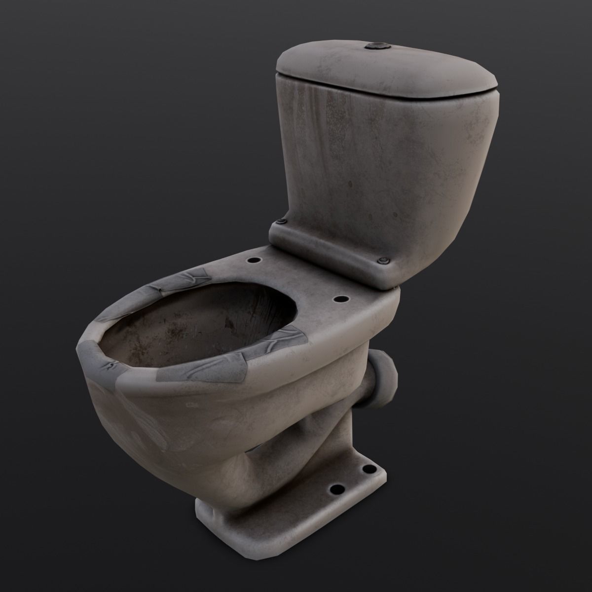 Dirty Toilet 3D Model Low-poly 3D model_8