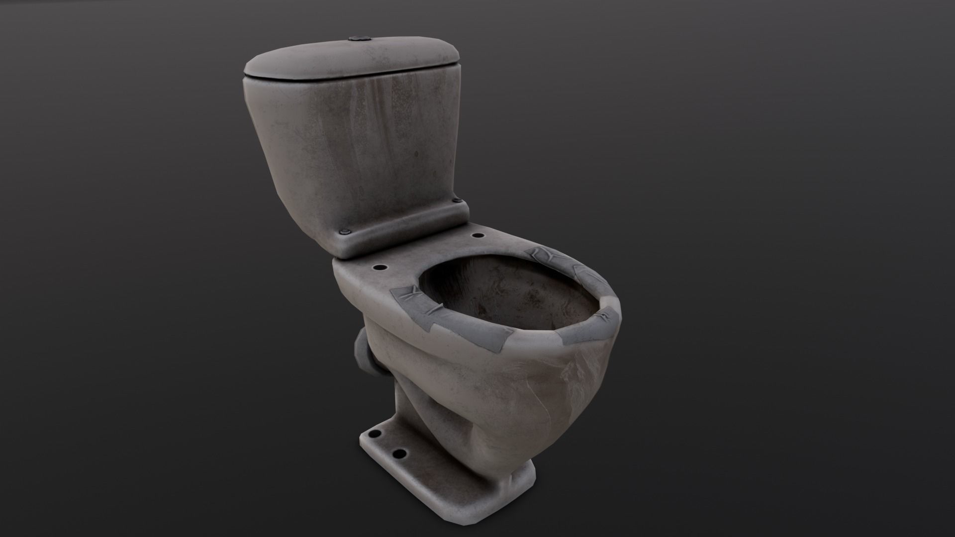 Dirty Toilet 3D Model Low-poly 3D model_14