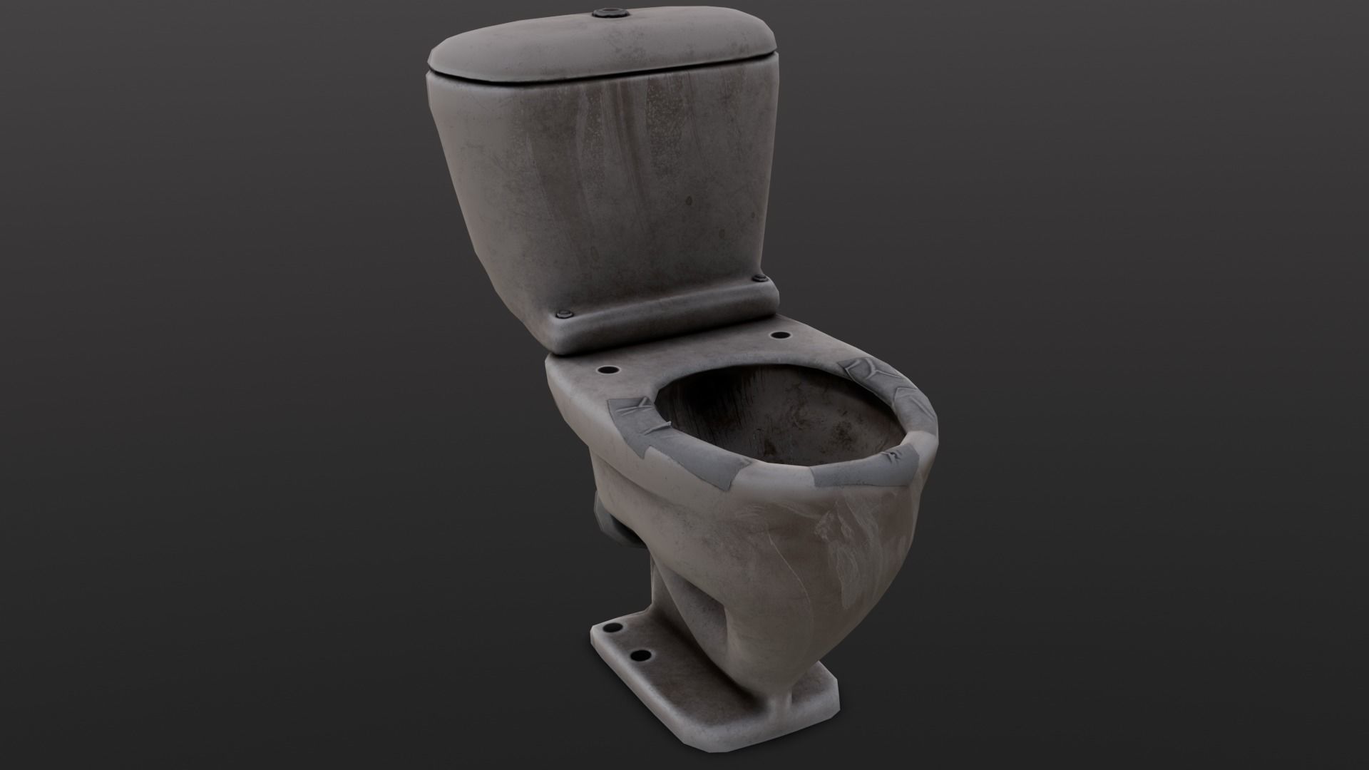 Dirty Toilet 3D Model Low-poly 3D model_1