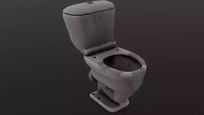 Dirty Toilet 3D Model Low-poly 3D model