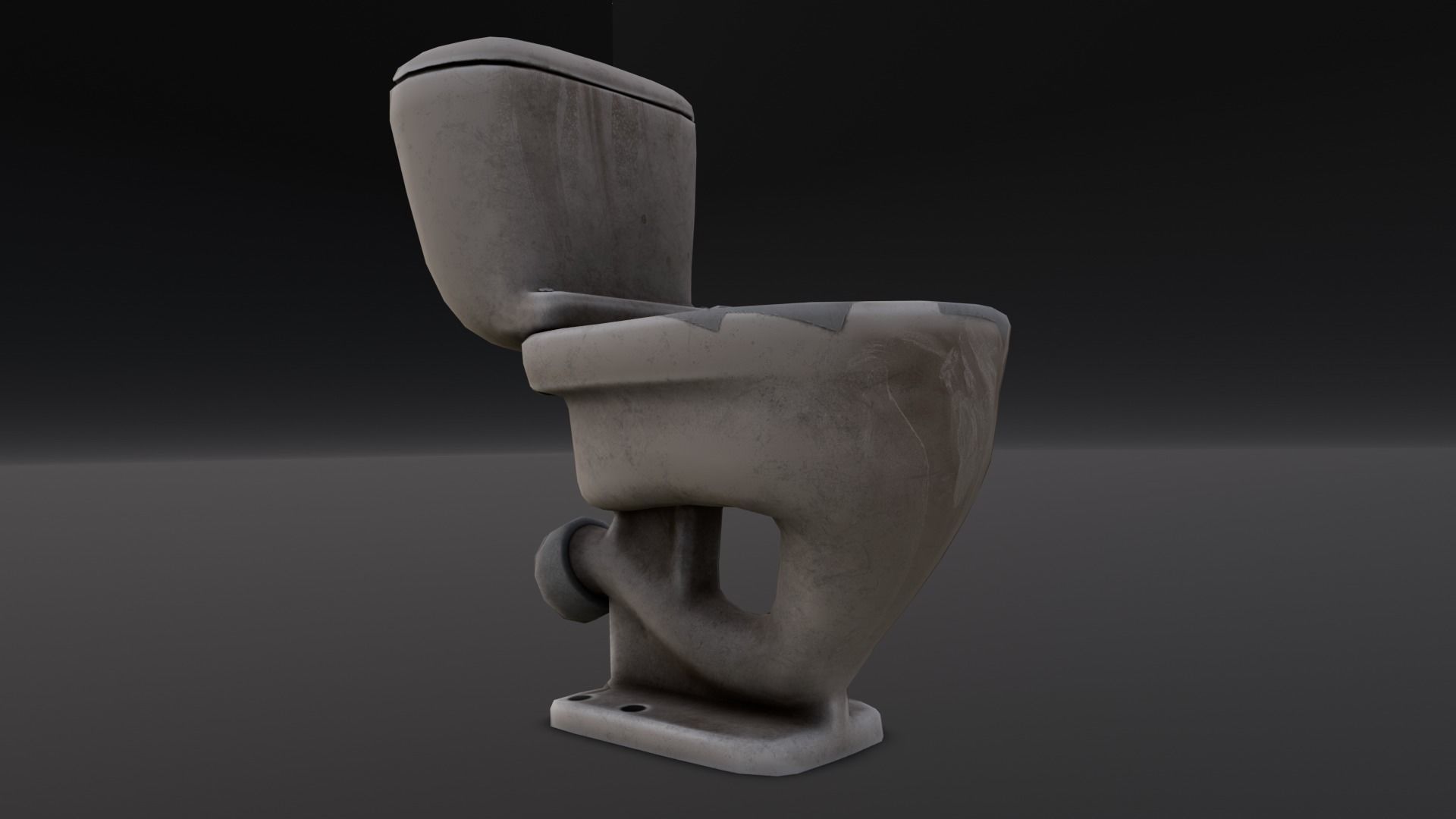 Dirty Toilet 3D Model Low-poly 3D model_15