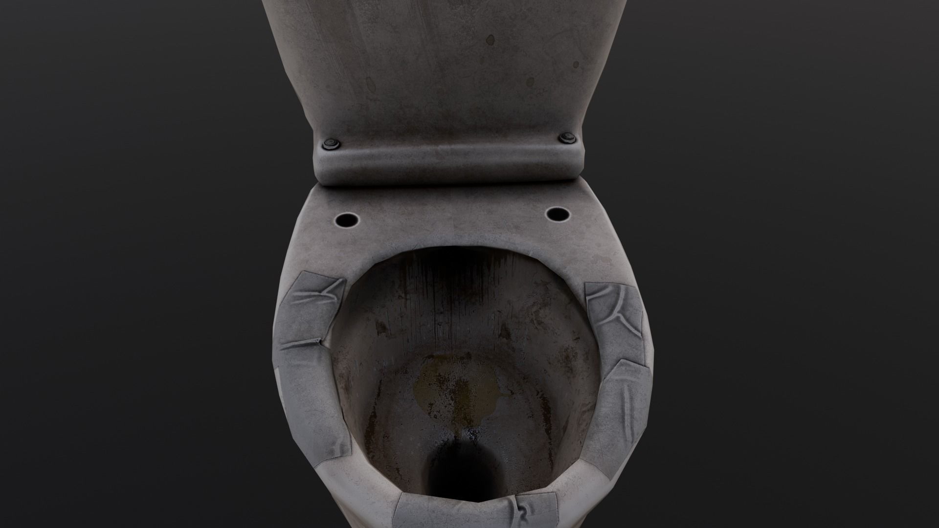 Dirty Toilet 3D Model Low-poly 3D model_3