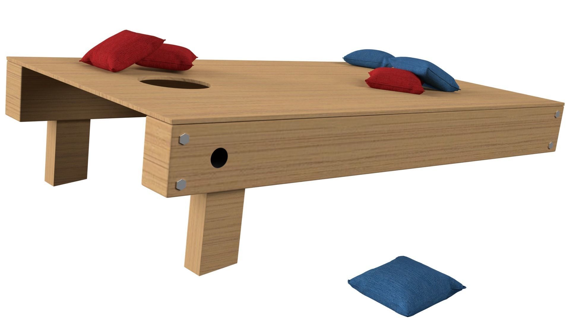 Corn Hole Game 3D model_6