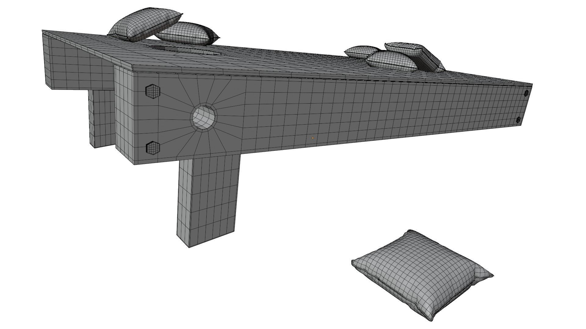 Corn Hole Game 3D model_15