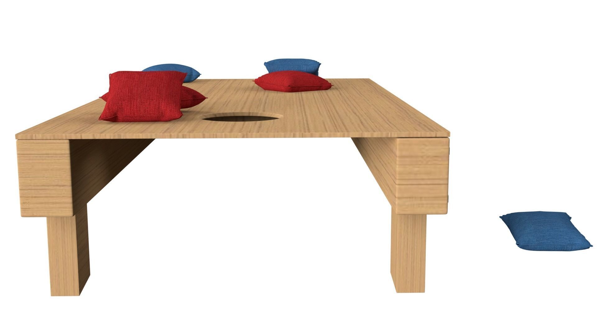 Corn Hole Game 3D model_5