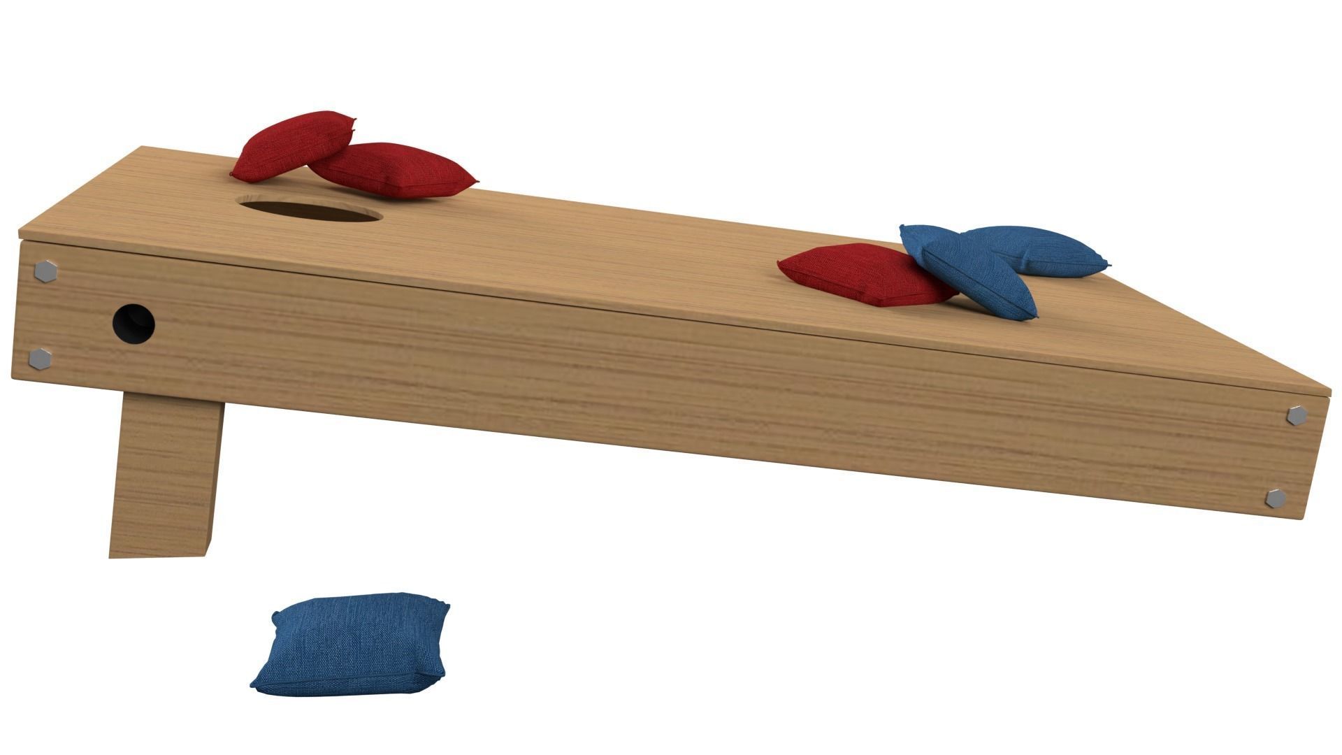 Corn Hole Game 3D model_7