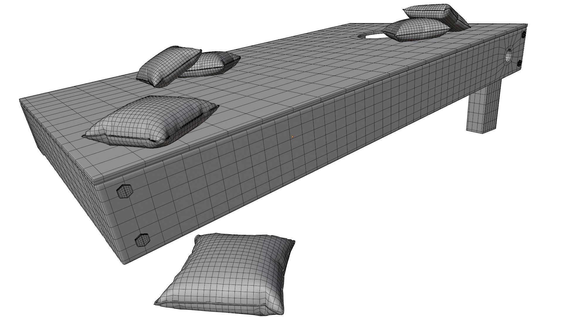 Corn Hole Game 3D model_11