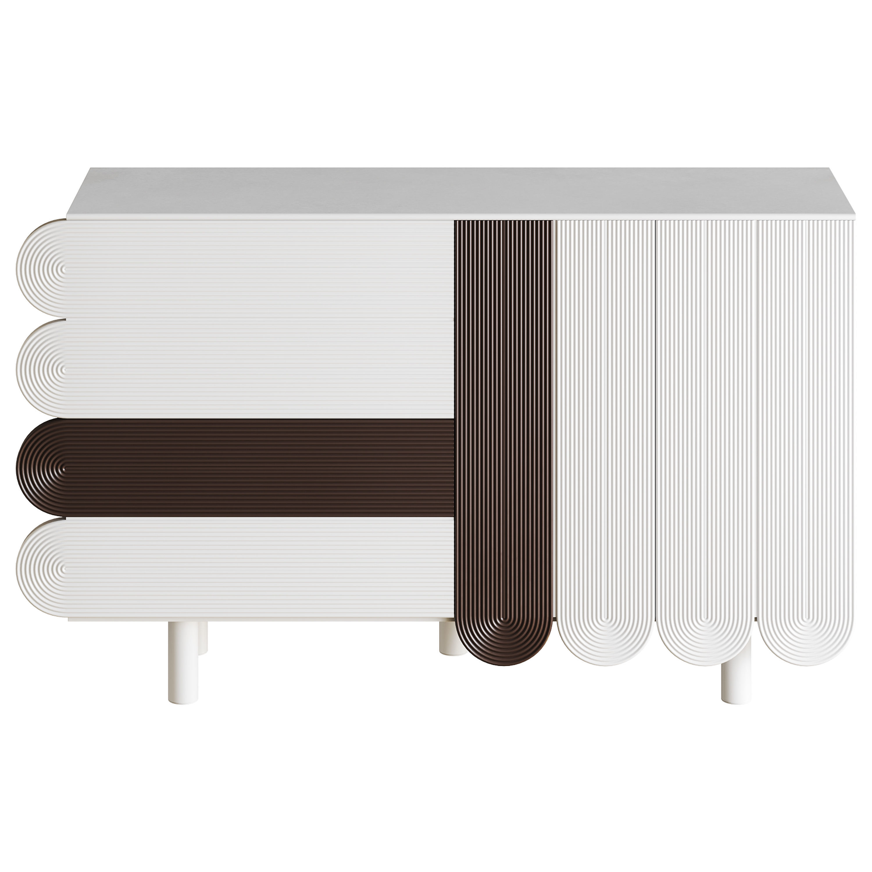 Modern White Sideboard 3D model_7