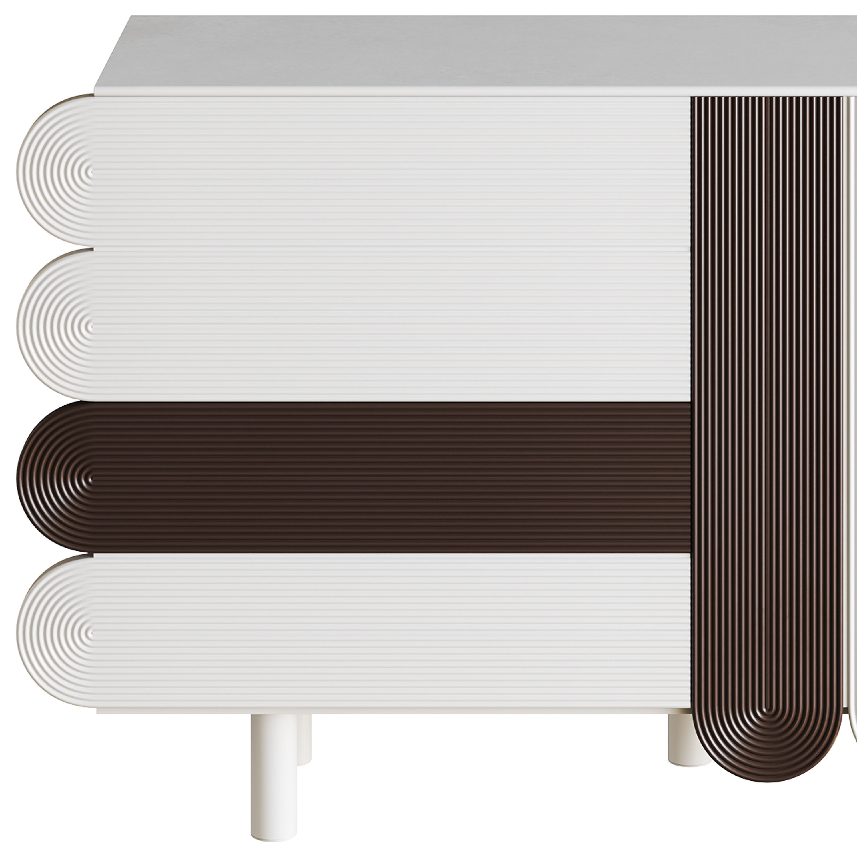 Modern White Sideboard 3D model_14