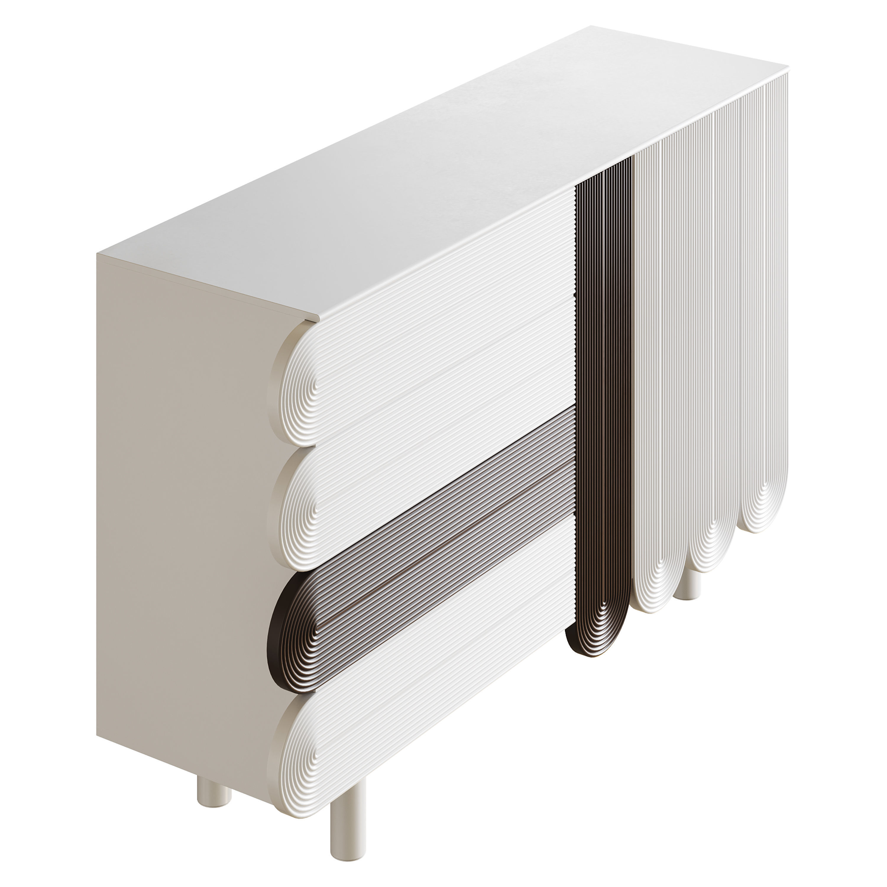 Modern White Sideboard 3D model_6