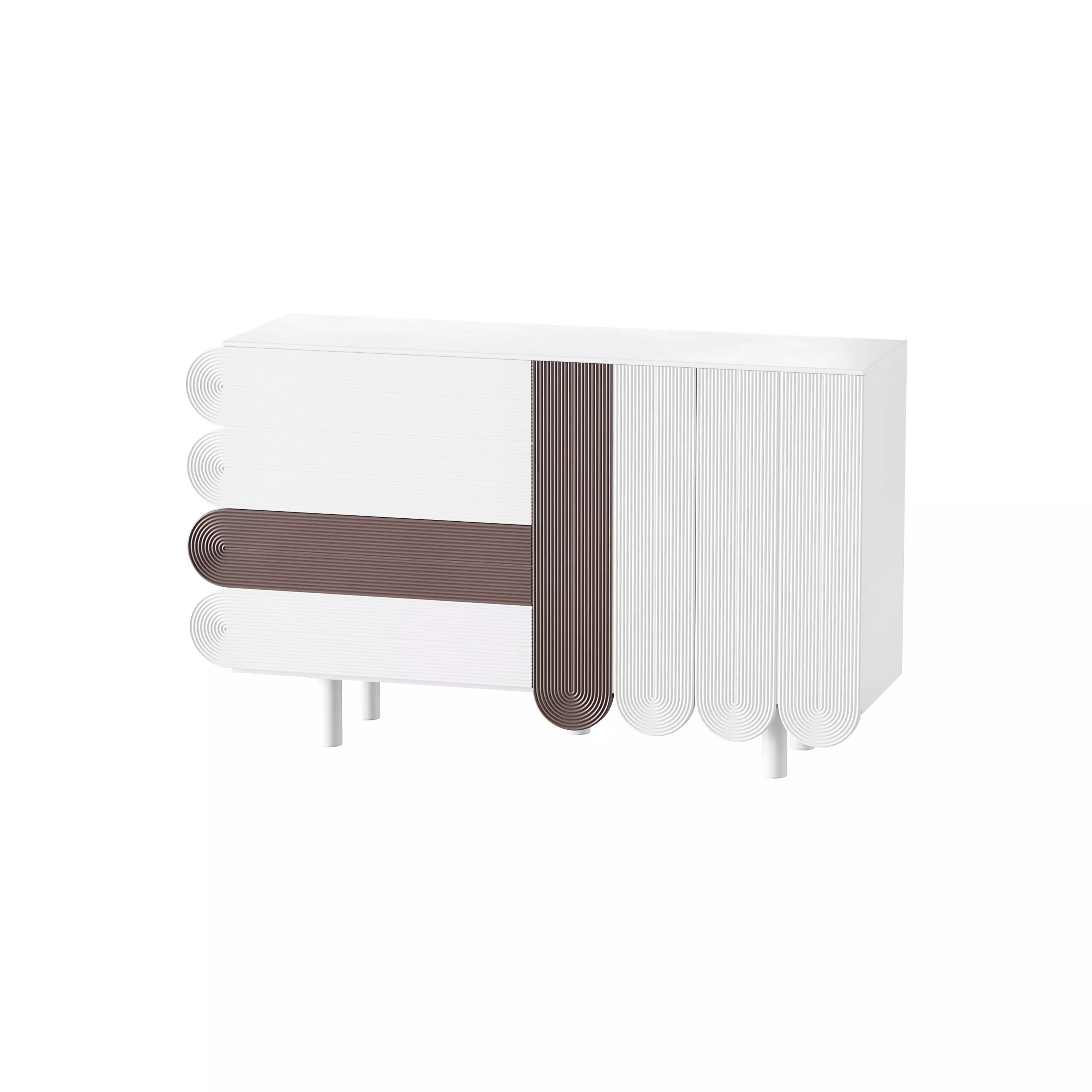 Modern White Sideboard 3D model_0